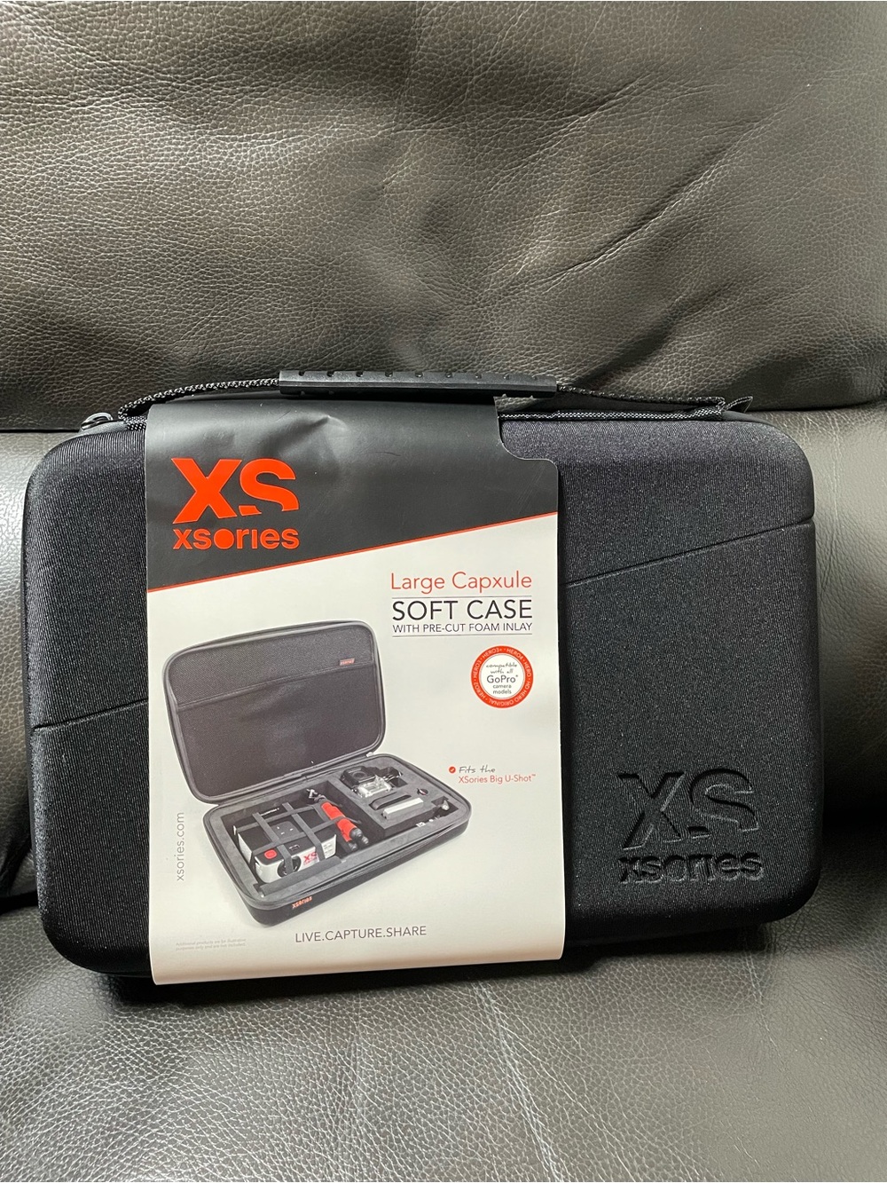 XSories Large Capsule Soft Case for GoPro Camera w/ Pre-Cut Foam Carry Case